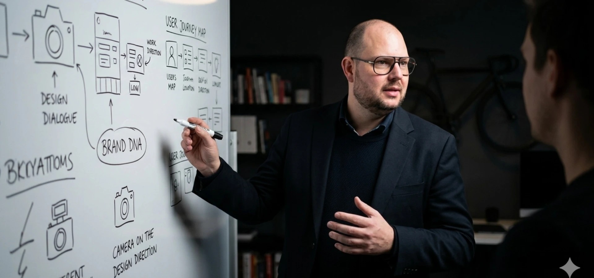 Pitt Berger am Whiteboard